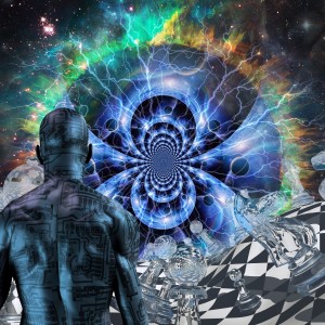 Cyborg in Surreal Space